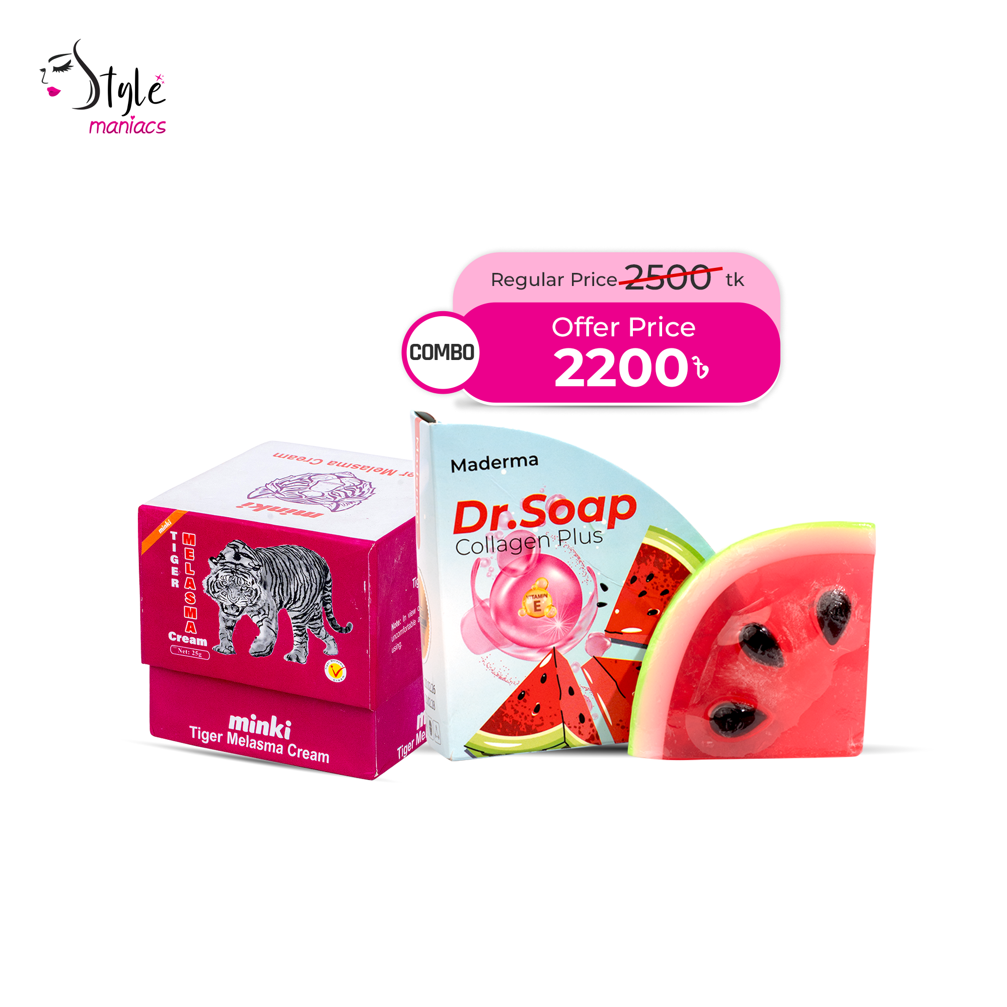 Dr watermelon soap and Double Action Tiger Cream Combo