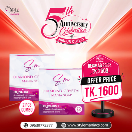 SM Diamond Crystal Soap 2 Pcs Combo