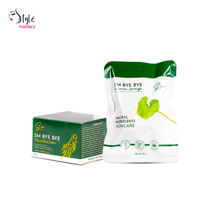 SM Bye Bye Acne Soap & SM Bye Medicated Acne Cream - Style Maniacs