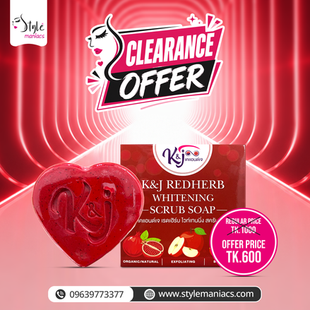 K&J Redherb Whitening Scrub Soap