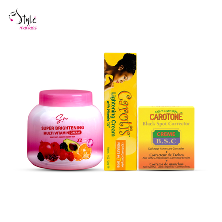 Sm Multivitamin Moisturizer, Carotone Cream, Carotis Cream & Yeon Soap Combo