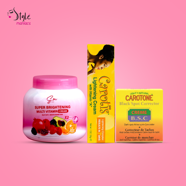Sm Multivitamin Moisturizer, Carotone Cream, Carotis Cream & Yeon Soap Combo