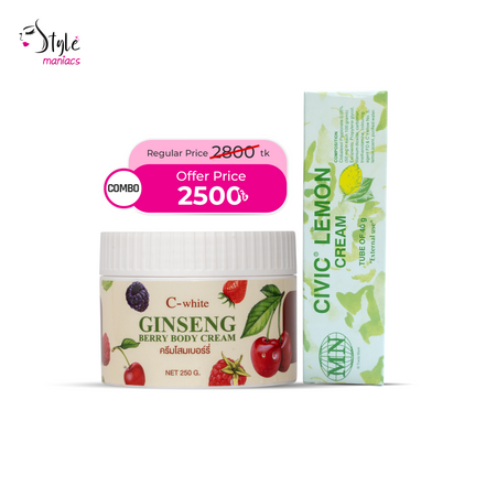 Ginseng Moisturizer & Civic Lemon Cream Combo
