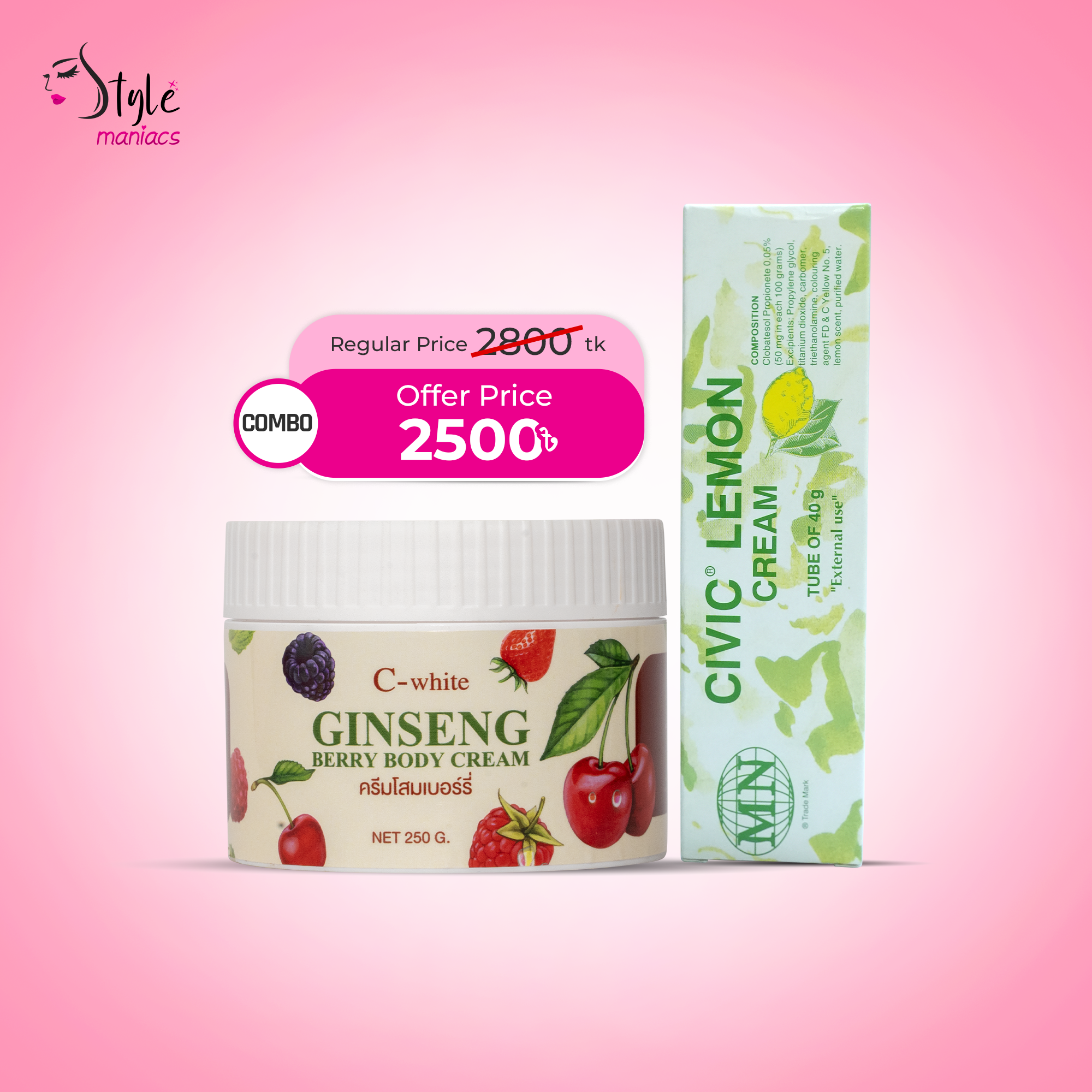 Ginseng Moisturizer & Civic Lemon Cream Combo