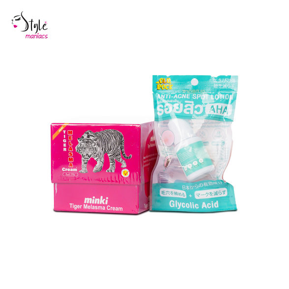 Anti Acne Spot Lotion & Double Action Tiger Cream Combo