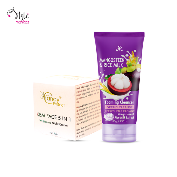 Candy Perfect cream and Mangosteen facewash Combo