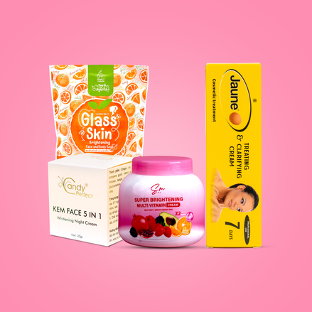 Candy Cream, SM Multivitamin Moisturizer, Jaune Cream & 10X Soap