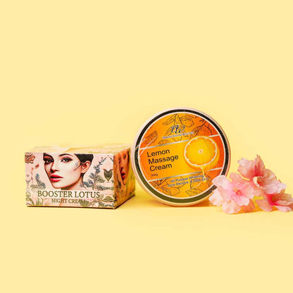 Booster Lotus Night Cream & Lemon Massage Cream Combo