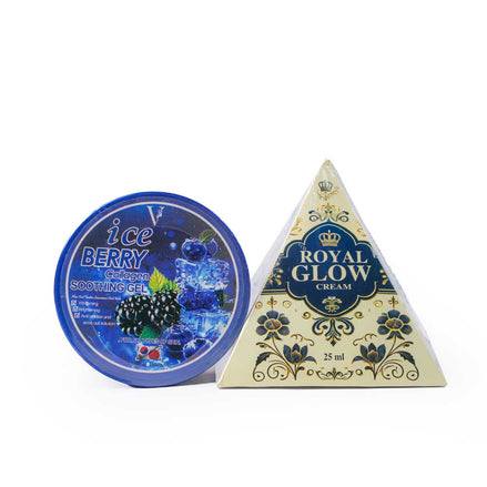 Royal Glow Cream & Ice Berry Collagen Soothing Gel Combo