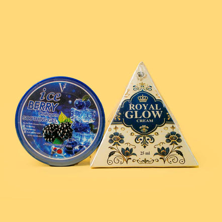 Royal Glow Cream & Ice Berry Collagen Soothing Gel Combo