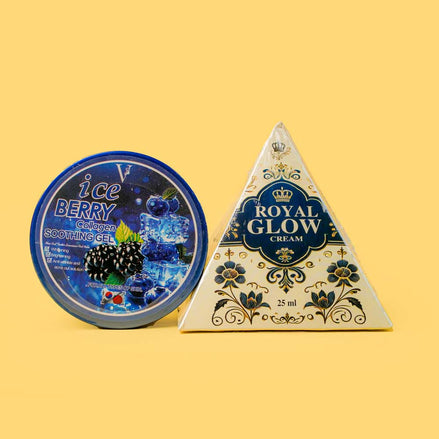 Royal Glow Cream & Ice Berry Collagen Soothing Gel Combo