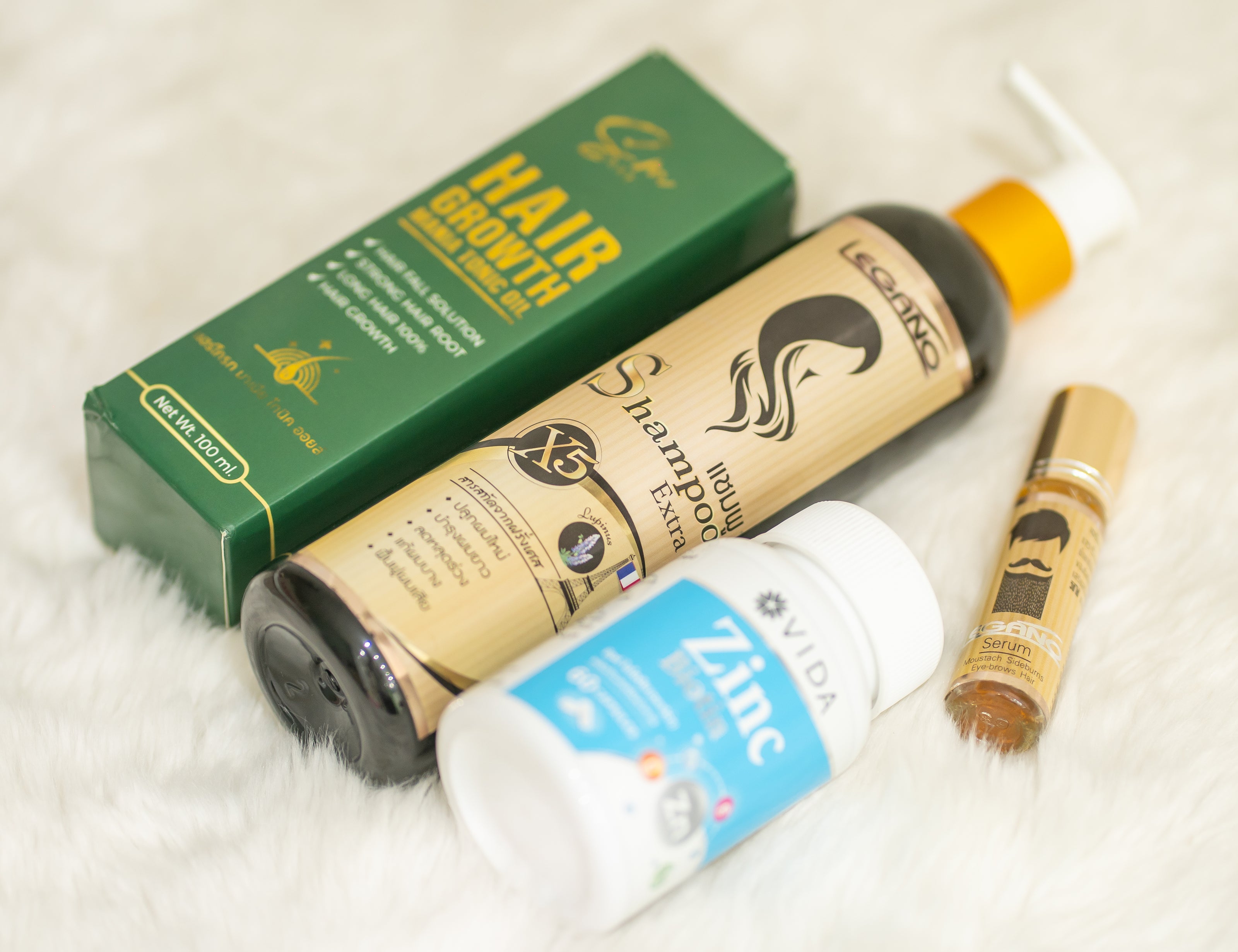 Legano Hair Shampoo & Serum + SM Mania Hair Tonic Oil + Zinc Plus Biotin Capsule Combo - Style Maniacs