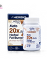 A bottle and box of HERBIO Keto 20X Belly Herbal Fat Burner, shown on a clean white background with a small 'Style maniacs' watermark in the top-left corner.