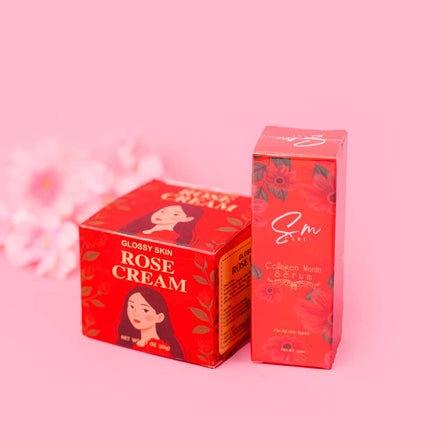 Glossy Rose Night Cream & SM Serum Combo