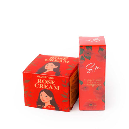 Glossy Rose Night Cream & SM Serum Combo