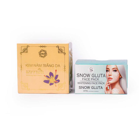 Snow Gluta Face Pack & Premium Saffron Night Cream Combo