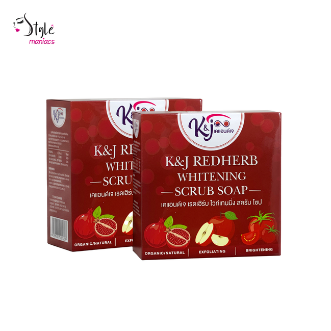 K&J Redherb Whitening Scrub Soap (2PCS)