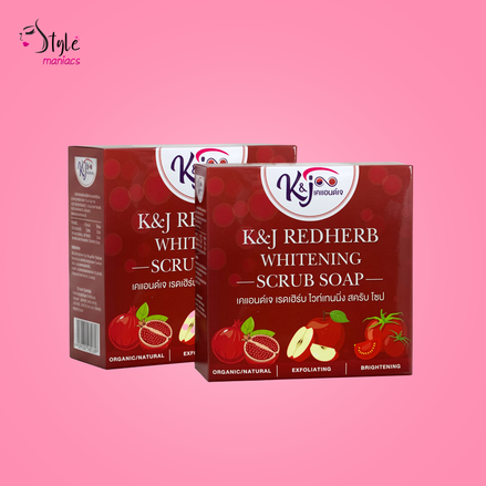 K&J Redherb Whitening Scrub Soap (2PCS) - Style Maniacs