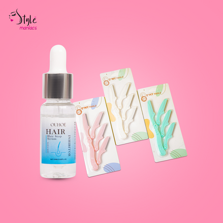 OUHOE Hair Stop Serum & Facial Razor