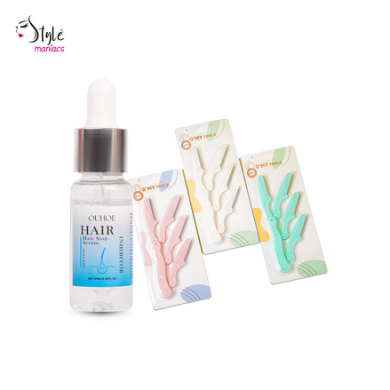 OUHOE Hair Stop Serum & Facial Razor