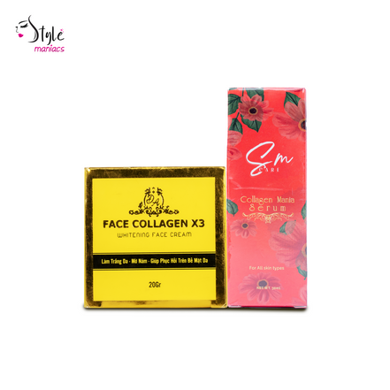 SM Serum & Collagen X3 Night Cream Combo