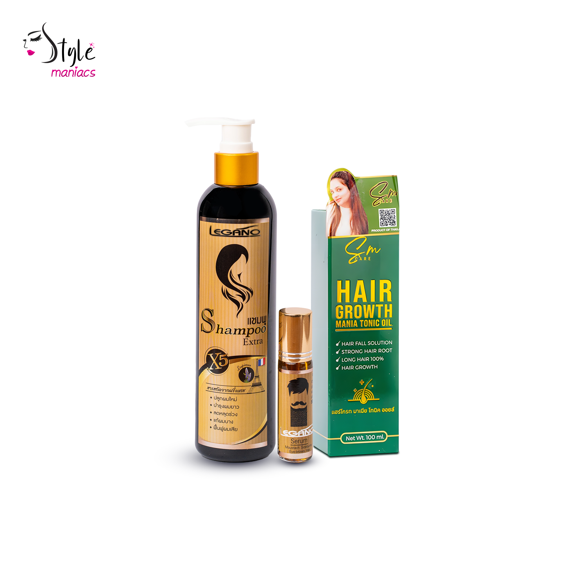SM Tonic Hair Oil & Legano Hair Shampoo Combo