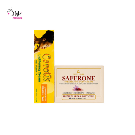 Saffrone Brightening Body Cream and Carotis Vitamin A Cream combo, Style Maniacs Bangladesh