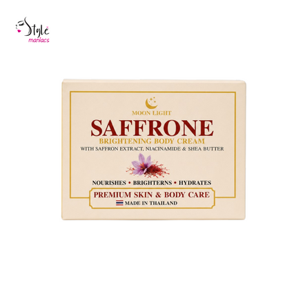 Moon Light Saffrone Brightening Body Cream 250g front pack made in Thailand, Style Maniacs Bangladesh