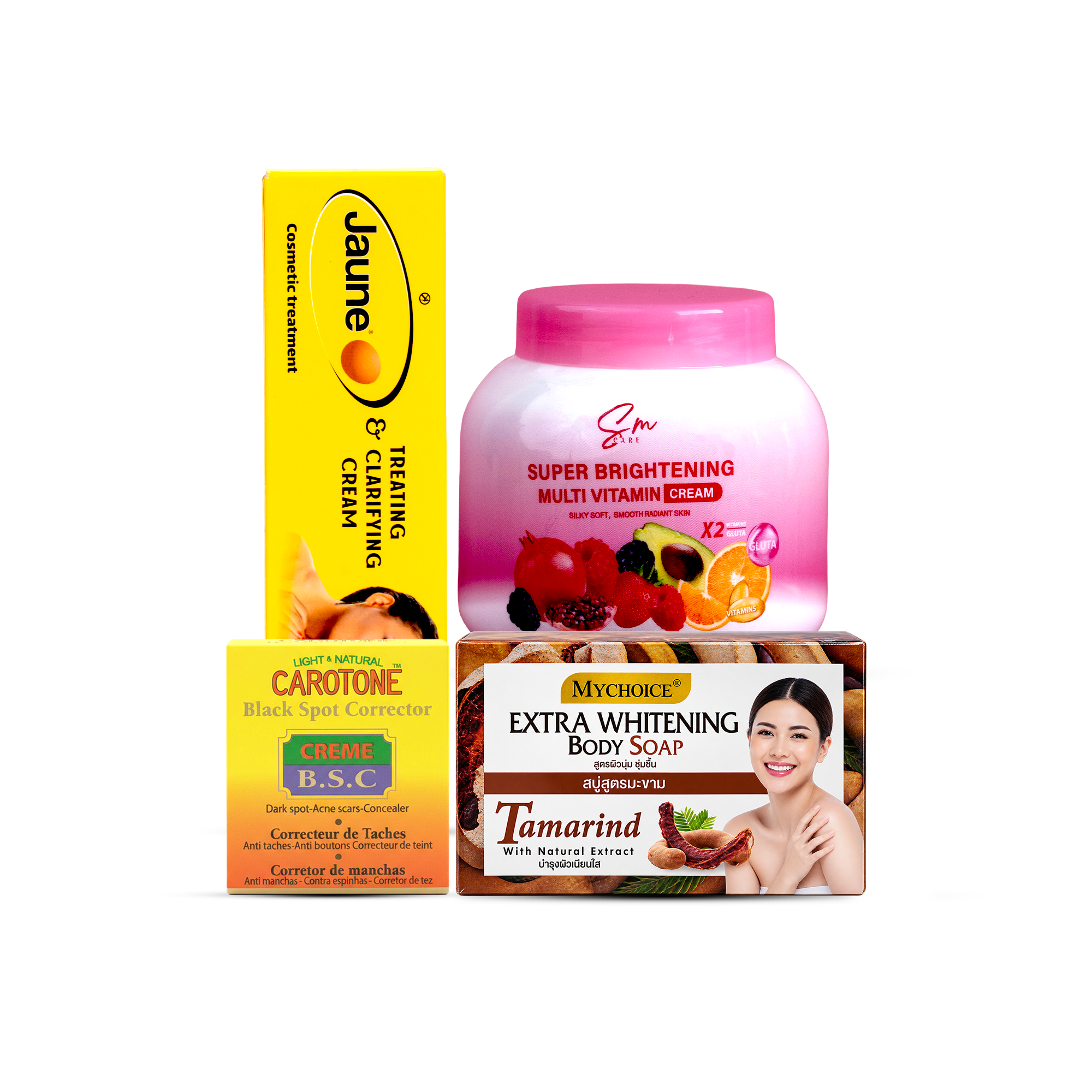SM Multivitamin Moisturizer, Nigro Cream, Jaune Cream & My Choice Soap