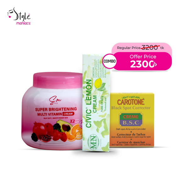 Super multivitamin cream, Civic lemon cream and Carotone Combo