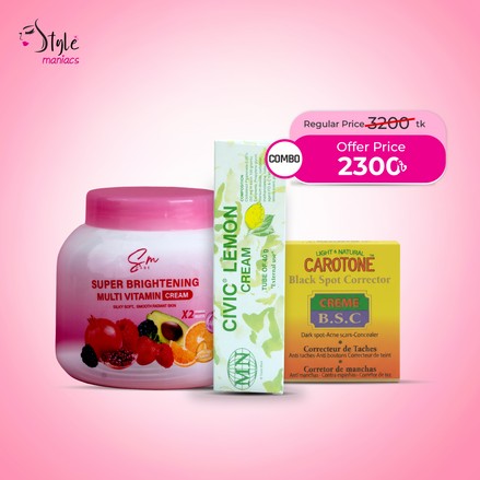 Super multivitamin cream, Civic lemon cream and Carotone Combo