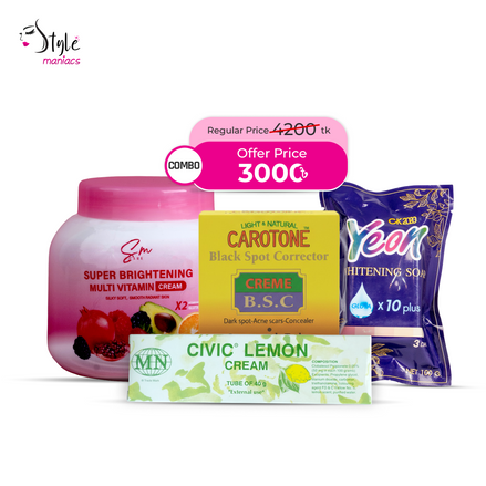 Yeon Soap, SM Multivitamin Cream, Civic lemon cream and Carotone Combo