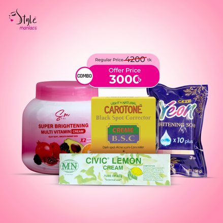 Yeon Soap, SM Multivitamin Cream, Civic lemon cream and Carotone Combo