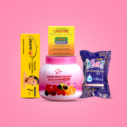 Sm multivitamin moisturizer, Carotone cream, Yeon soap & Jaune cream