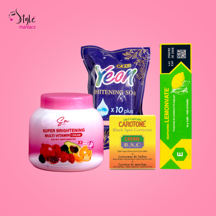 Yeon Soap, SM Multivitamin Cream, Lemonvate and Carotone Combo - Style Maniacs