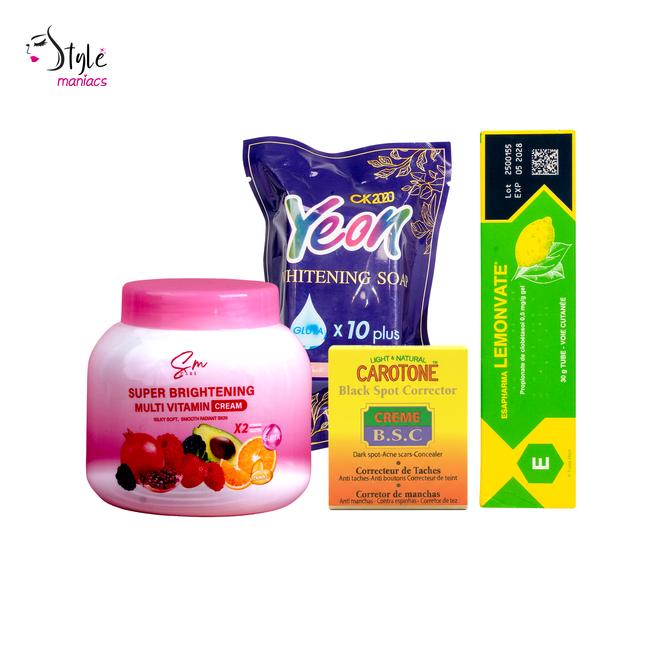 Yeon Soap, SM Multivitamin Cream, Lemonvate and Carotone Combo - Style Maniacs