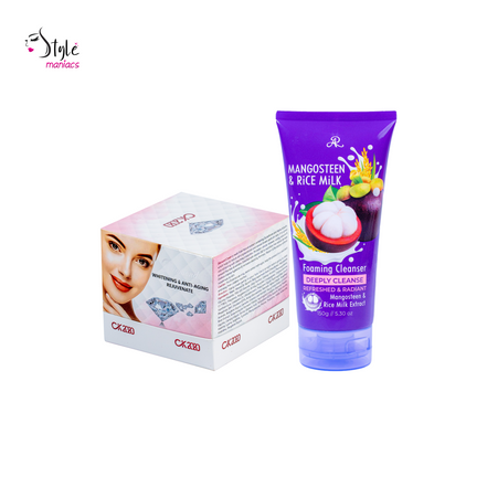 Mangosteen Cleanser & Diamond Cream Combo - Style Maniacs