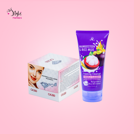 Mangosteen Cleanser & Diamond Cream Combo - Style Maniacs