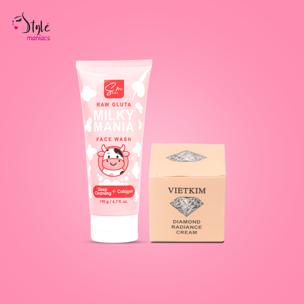 Sm Milky mania facewash and Vietkim diamond cream