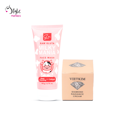 Sm Milky mania facewash and Vietkim diamond cream