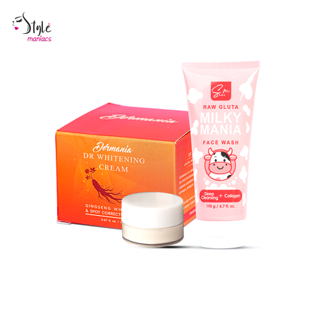 Milky mania facewash and Dermania cream (raw Glutathaione)