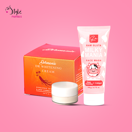 Milky mania facewash and Dermania cream (raw Glutathaione)