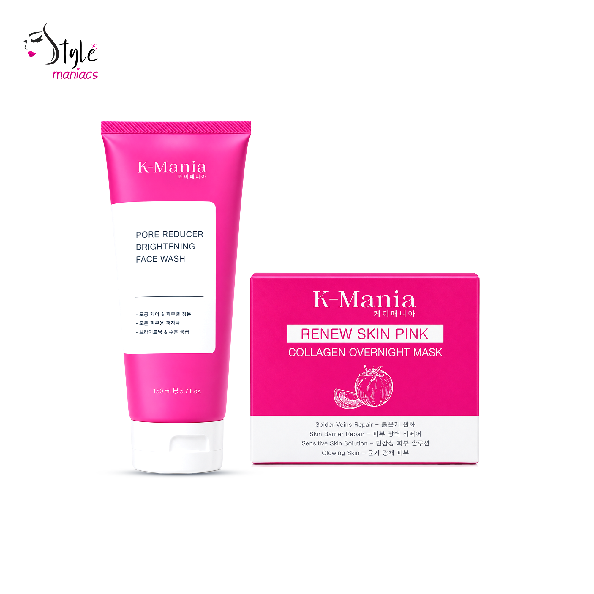 K-Mania Facewash and K-Mania Sleeping Mask Combo