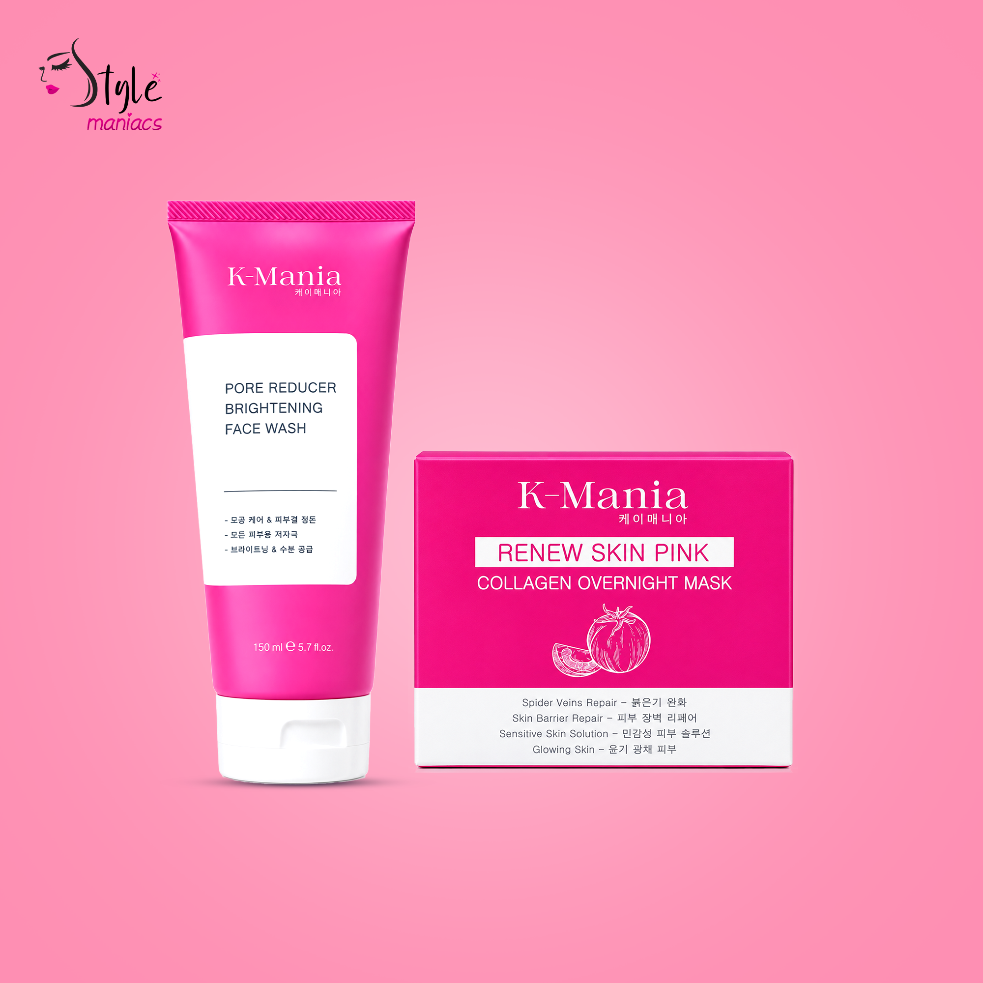K-Mania Facewash and K-Mania Sleeping Mask Combo