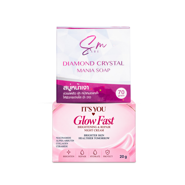 Glow Fast Night Cream & SM Diamond Soap