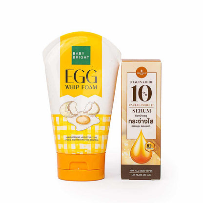 Egg Whip Pores Facewash & 10% Niacinamide Serum Combo